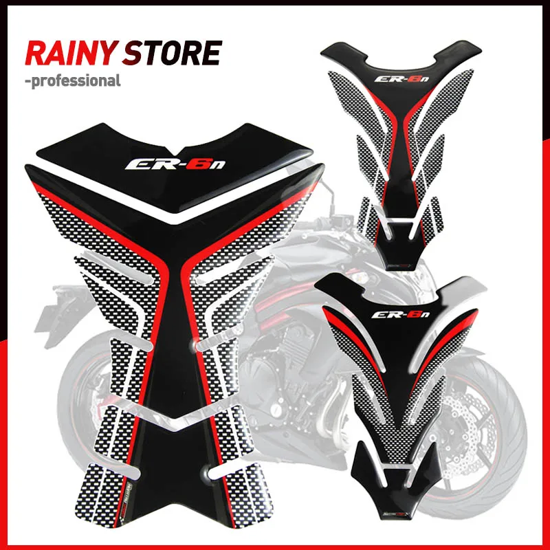 3D Carbon look защитная накладка на бак мотоцикла Наклейка Наклейки чехол для Kawasaki ER6N ER