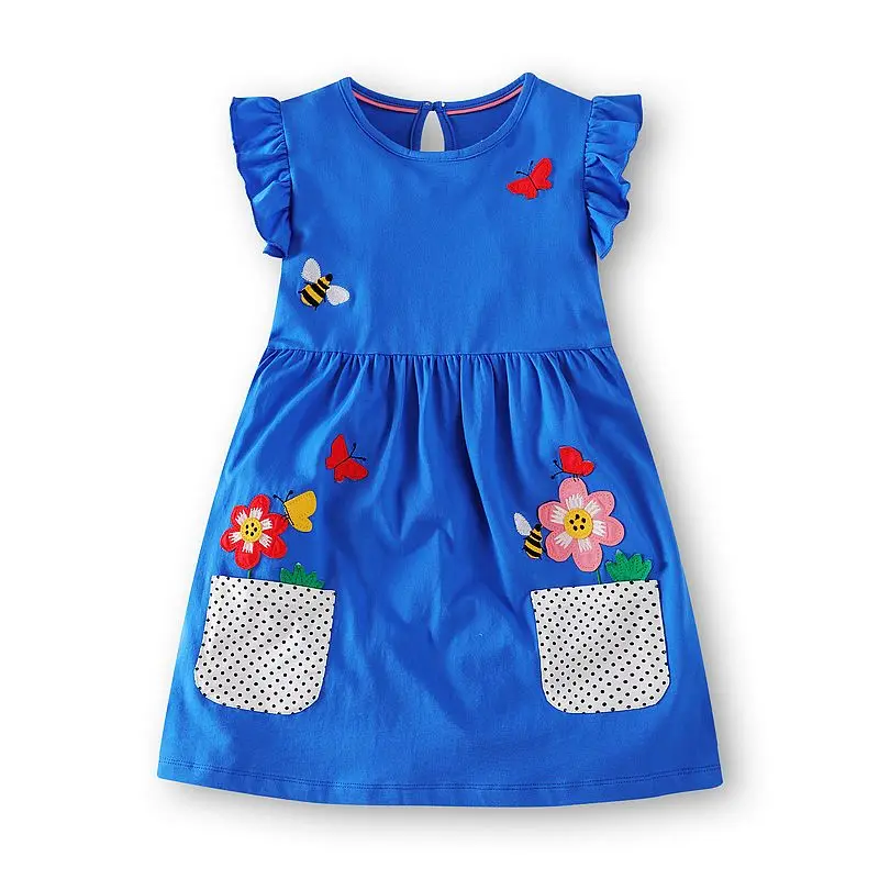 Jumping Meters Vestidos Princess Dress Girls Costume for Kids Clothing Floral Baby Summer Dresses Toddler Clothes Children | Детская