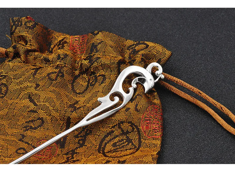 Phoenix Hair Stick 925 Sterling Silver Hair Pins Chinese Ethnic Jewelry Vintage Hairpin Hair Accessories For Women Best Selling