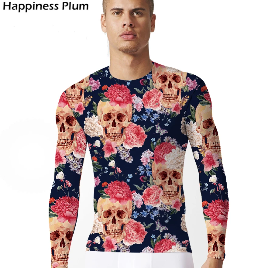 Футболка мужская с принтом черепа брендовая тенниска в стиле панк рок скелет