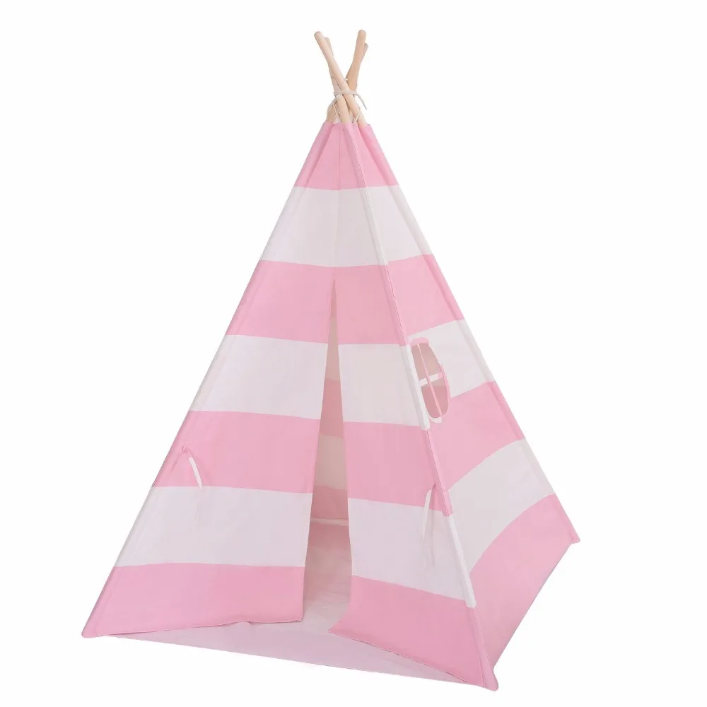 Далось мечта индийские дети вигвама палатка розовый в полоску Малыш Крытый
