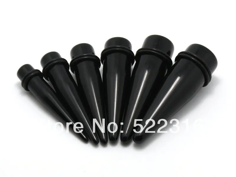 Комплект украшений для пирсинга ювелирные изделия тела 6 штук из черного акрила 2