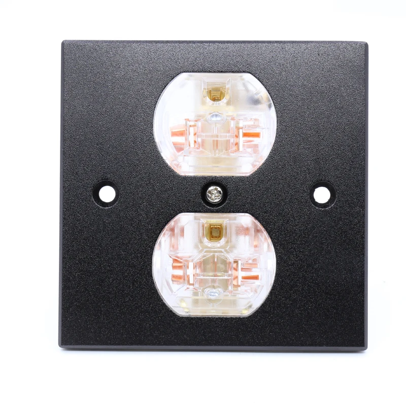 

High quality 1x US AC Power Receptacle Wall Outlet Red Copper Socket HIFI Duplex Plate