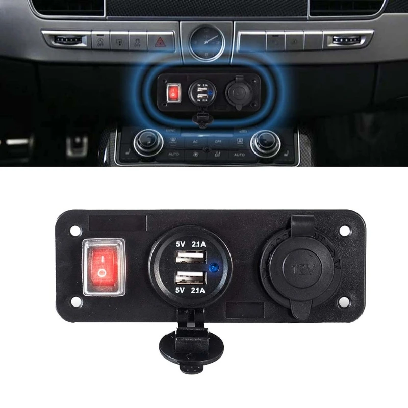 Автомобильное зарядное устройство OOTDTY 12V с двумя usb портами для телефона|Кабели