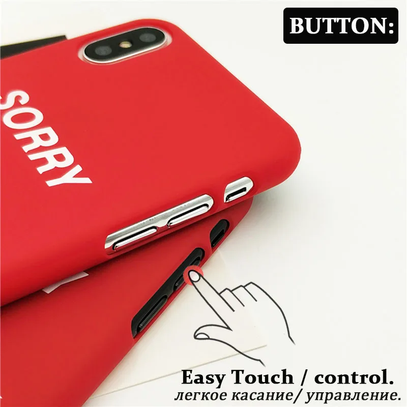 Матовый пластиковый чехол JONSNOW для iPhone 7 SORRY I'M COOL X 6 6S 8 Plus телефона Fundas |