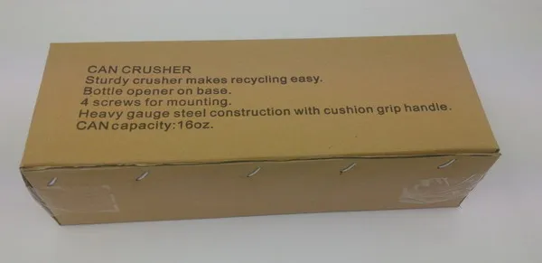 

Free Shipping Heavy Gauge 16oz Can Crusher with Bottle Opener Kitchen Tools also Suitable for 12oz&8oz Cans Crush with 4 Screws