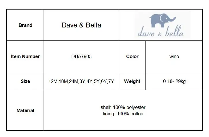 Dave Bella осень платье для маленькой принцессы для девочек Платье трапециевидной формы Детские вечерние свадебная одежда Одежда для младенцев и малышей DBA7903