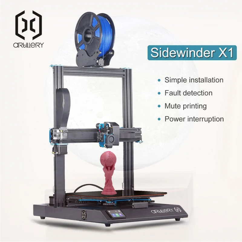 3D принтер Sidewinder X1 SW 300x300x400 мм Большой размер высокая точность двойной оси Z TFT