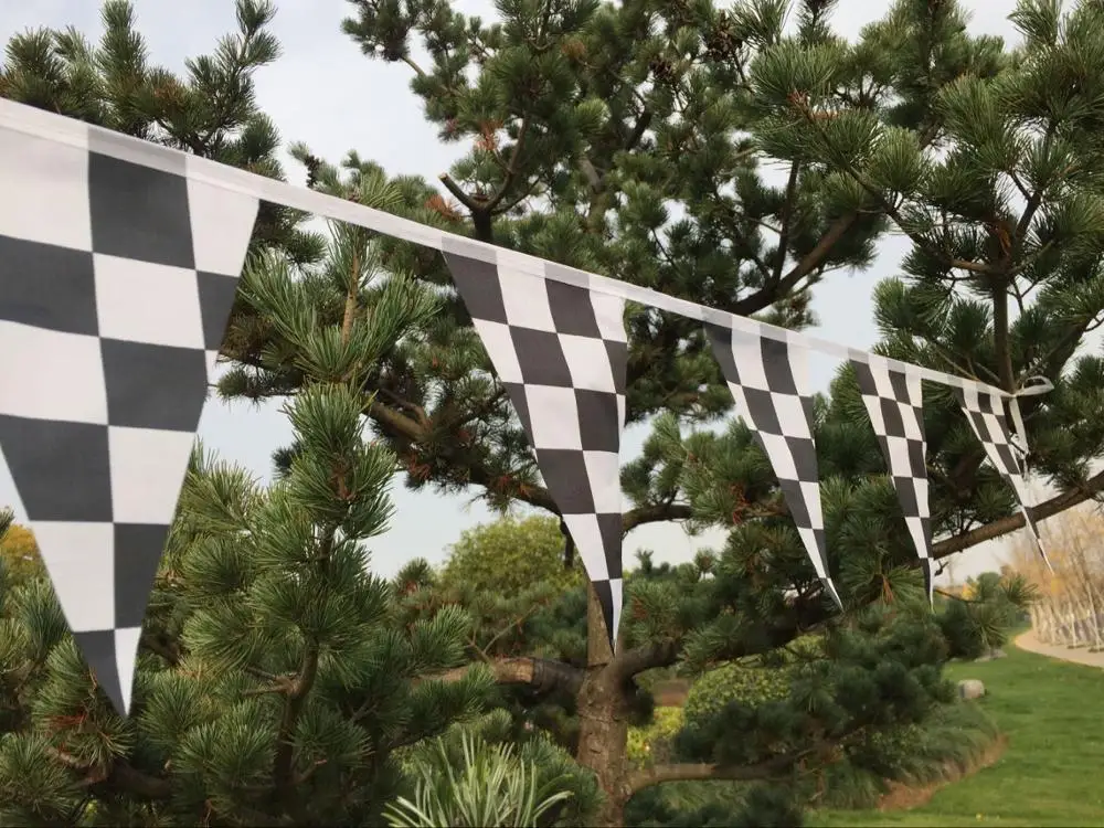 9 м длинные Черно белые баннеры в клетку для праздников и праздников|flag pole|flag flagflag