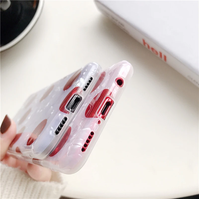 YHBBCASES Retro Polka Dot Phone Case For Huawei P10 Plus P20 Pro Mate 10 20 Honor 9 Cases Cute Love Heart Soft IMD Cover |