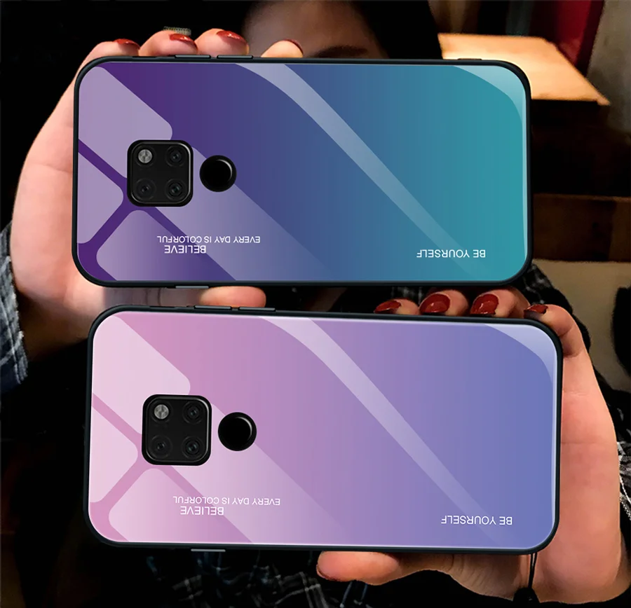 Crouch градиент закалённое Защитное стекло для huawei p20 lite pro Жесткий Стекло чехол