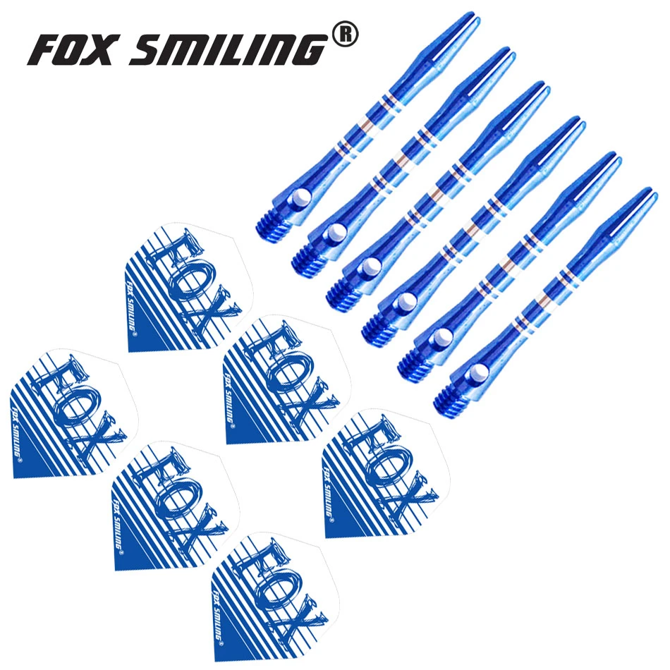 Лисицы Smiling 41 мм алюминиевый дротик валы и дартс набор для полетов Dardos перо листья
