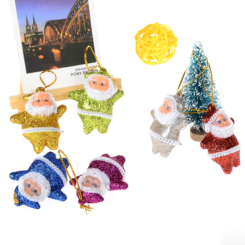 6 шт./лот Papai Noel Boneco Adornos Navidad фигурки Санта Клауса Рождественские елочные