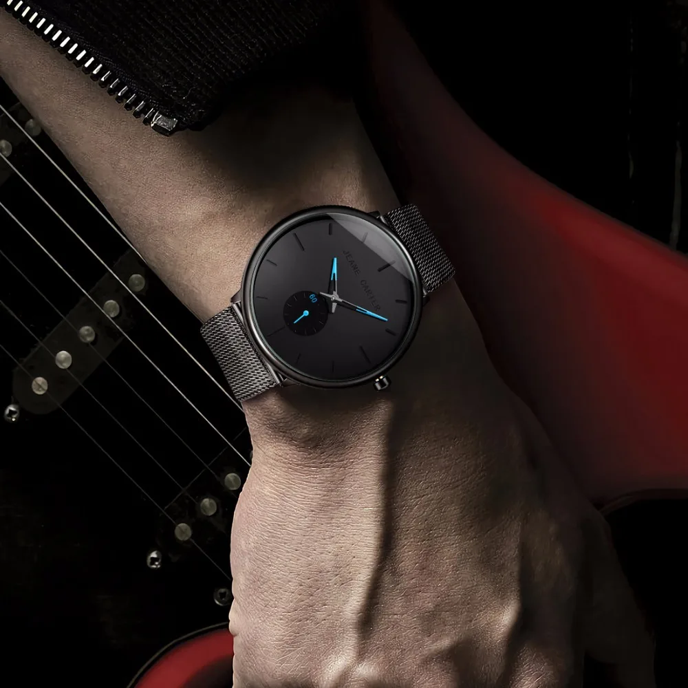 2019 модные мужские часы Топ бренд Роскошные Кварцевые повседневные тонкие