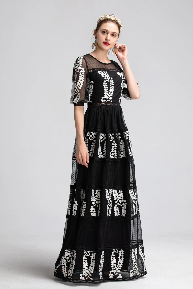 Женское модельное платье Миланского стиля Длинные дизайнерские вечерние платья