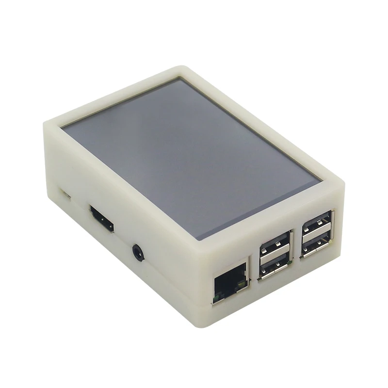 only case White Для Raspberry Pi 3 3,5 дюймов дисплей сенсорный экран+ ABS чехол+ вентилятор+ радиатор для Raspberry Pi 3B+/Raspberry Pi 3/RPI 3B - Цвет: only case White