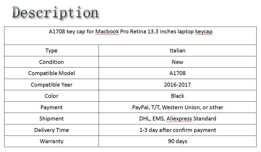 A1708 клавишные клавиши для Macbook Pro retina 13,3, клавишная крышка для ноутбука, новинка