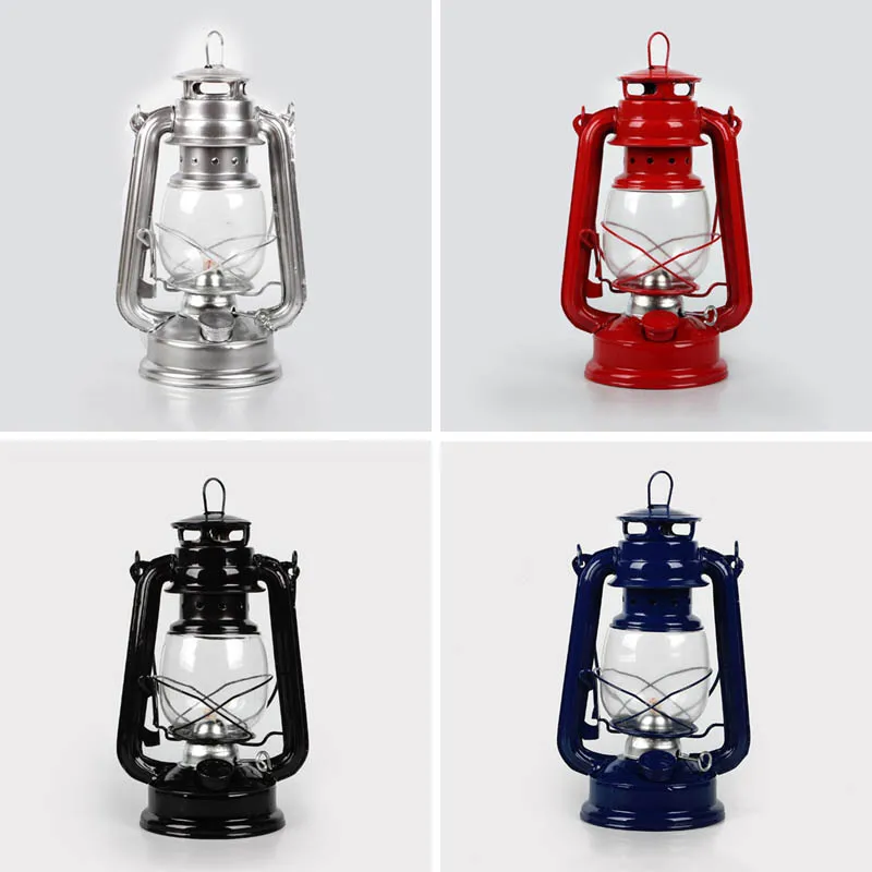

2019 Retro Classic Kerosene Lamp 4 Colors Kerosene Lanterns Wick Portable Lights Adornment QJ888