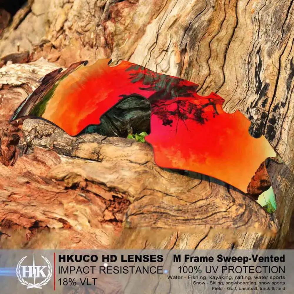 HKUCO для M Frame Sweep-солнцезащитные очки с отверстиями поляризованные Сменные линзы - Цвет линз: RED