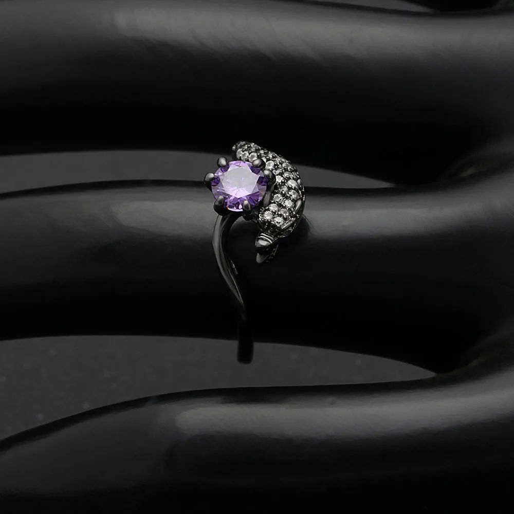UFOORO ювелирные изделия для женщин таинственная черная змея фиолетовый циркон