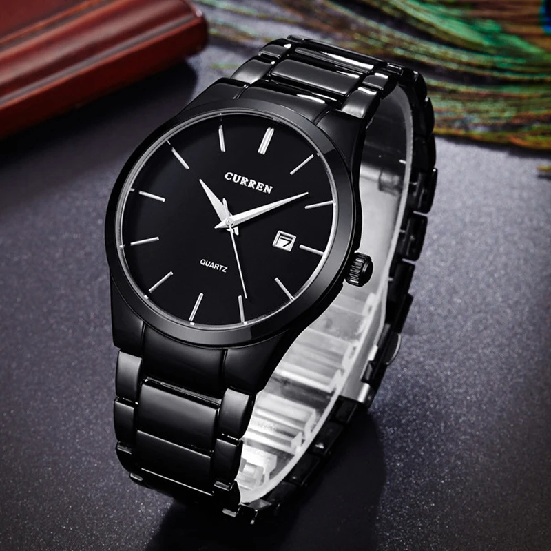 CURREN 8106, Топ бренд, роскошные кварцевые мужские часы, мужские часы с датой, водонепроницаемые, модные, повседневные, деловые часы, наручные часы, мужские