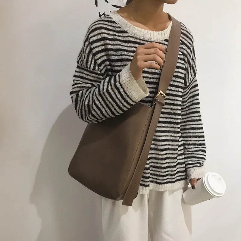 Youda Корея ретро простая сумка портфель широкий плечевой ремень гонконг стиль