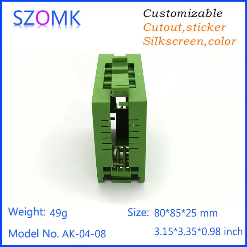 Пластиковый бокс szomk 80*85*25 мм корпус на din-рейку электронный блок управления