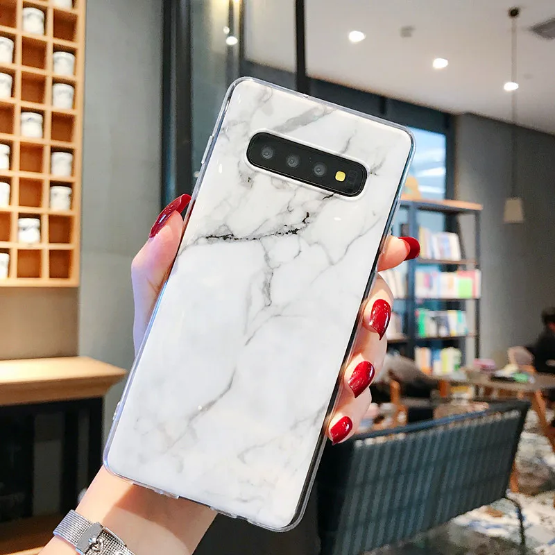 F6 Мрамор силиконовый мягкий чехол для телефона для samsung Galaxy S7 edge s8 s9 s10 плюс S10E A10 A20 A30 A50 A6 A750 A9 Примечание 10 Pro 9 8 - Цвет: F6