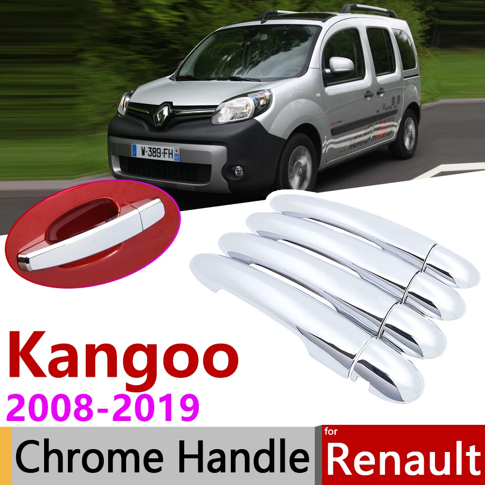 Хромированная крышка дверной ручки для Renault Kangoo II MK2 2008 ~ 2019 автомобильные