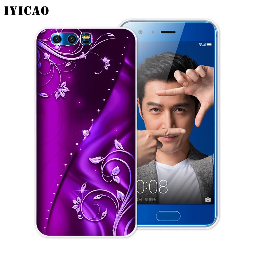 IYICAO Мягкий силиконовый чехол со стразами и цветочным принтом для Huawei Y9 Y7 Y6 Prime 2018