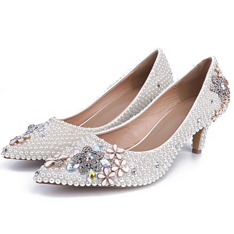Женские туфли на среднем каблуке с острым носком|bridesmaid shoes|prom shoesshoes pointed |