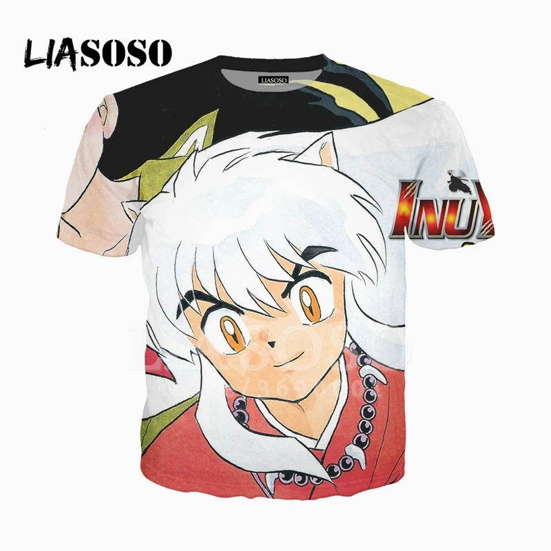 Футболка/толстовка унисекс с 3D принтом liaseo Inuyasha Sesshoumaru Higurashi Kagome повседневный топ