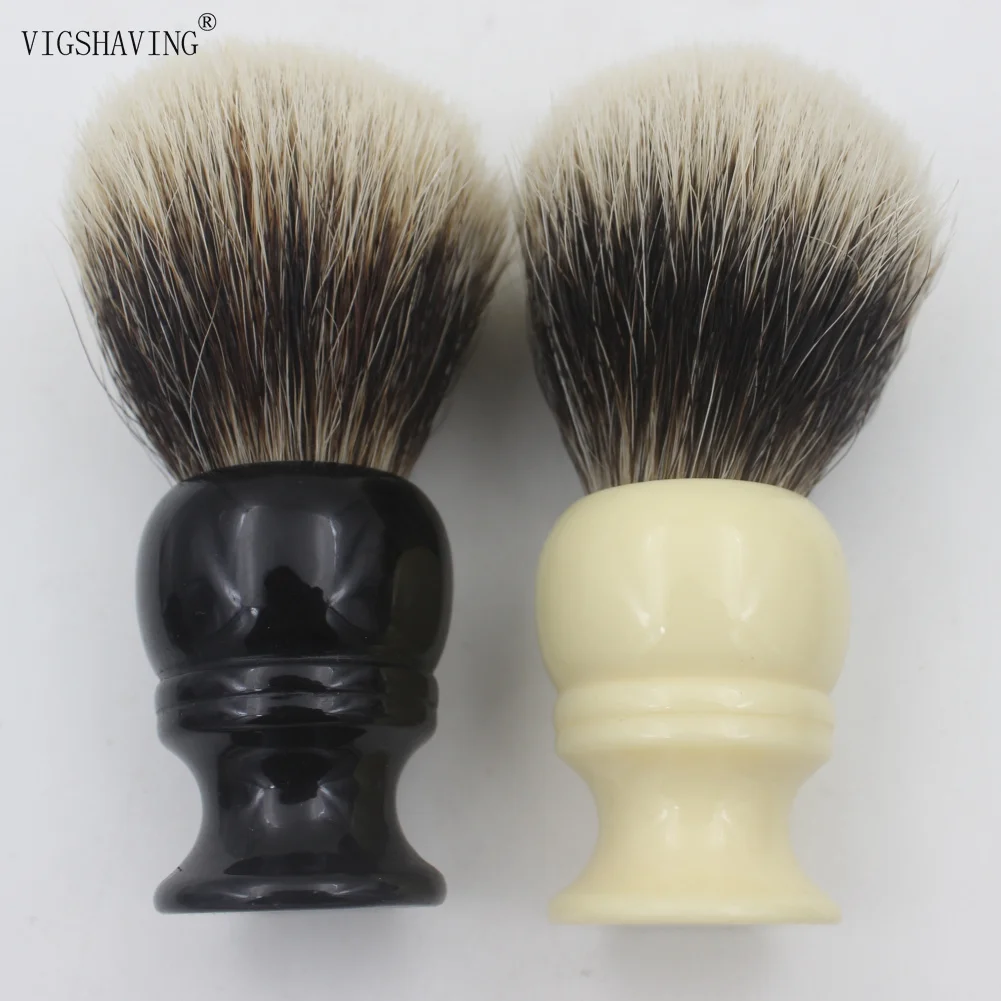 VIGSHAVING Cup стильная резиновая ручка для мужчин лучшая щетка для бритья волос барсука