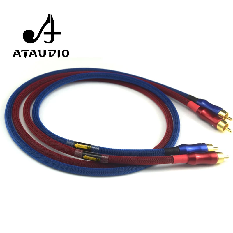 ATAUDIO 1 пара Canare Hifi Rca кабель Hi end 6N OFC 2RCA штекер на штекер|hifi rca cable|rca cablehifi |