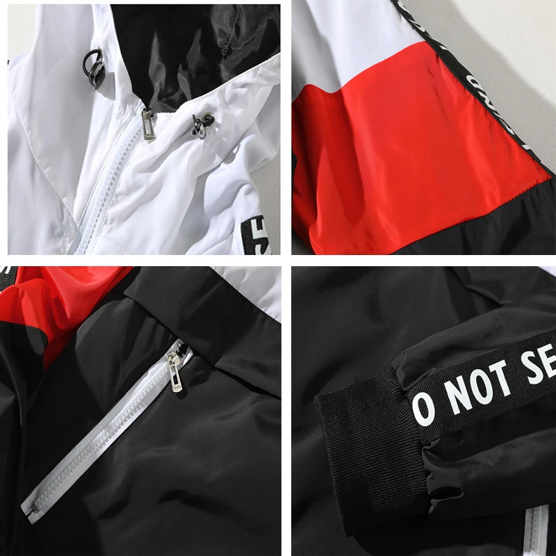 Mannen Anorak Jassen Модные мужские Harajuku Хип Хоп Уличная одежда Повседневная Trui с