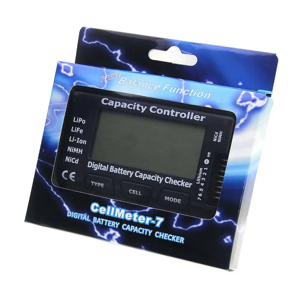 Cellmeter-7 цифровой аккумулятор ёмкость Checker RC Cellmeter 7 для Lipo Life Li-Ion Nimh Nicd батареи