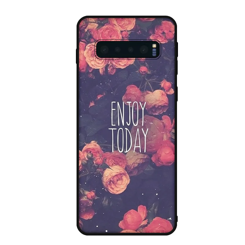 Чехол для Samsung Galaxy S10 Plus Lite Черный матовый чехол с рисунком + Capa Coque Funda | Мобильные