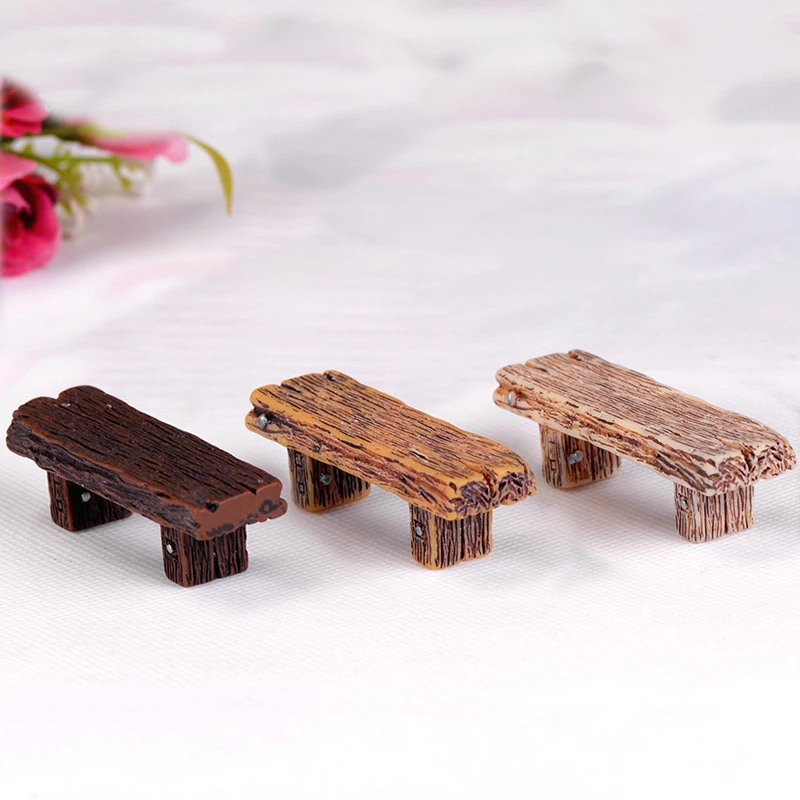 1 шт. длинная деревянная скамейка миниатюрная фигурка Сказочный Сад DIY аксессуары