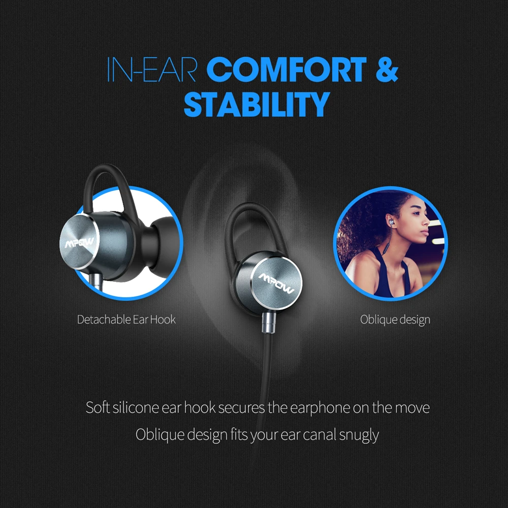 MPOW судейские магнитные Bluetooth наушники водонепроницаемые беспроводные стерео