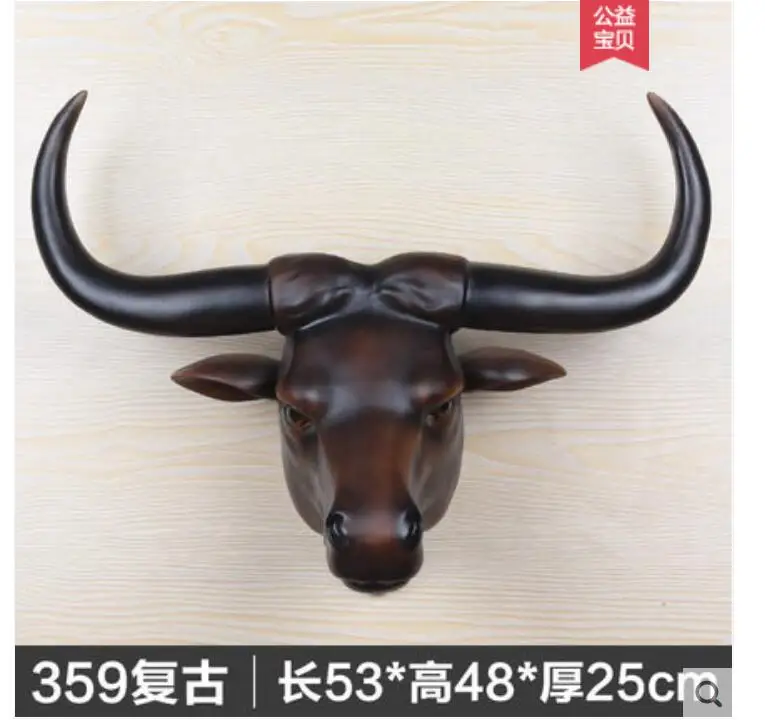 

Retro ox head pendant restaurant restaurant wall bar decoration animal Cattle head wall pendent shop bar retro