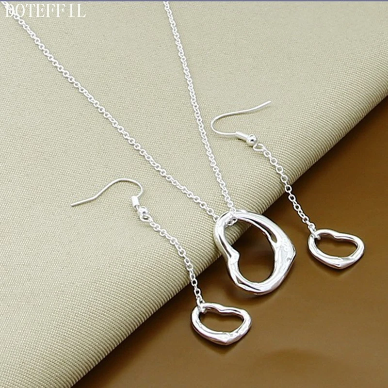 Комплект из колье и серёг серебра 925 пробы|necklace earring|earrings set925 sterling silver |