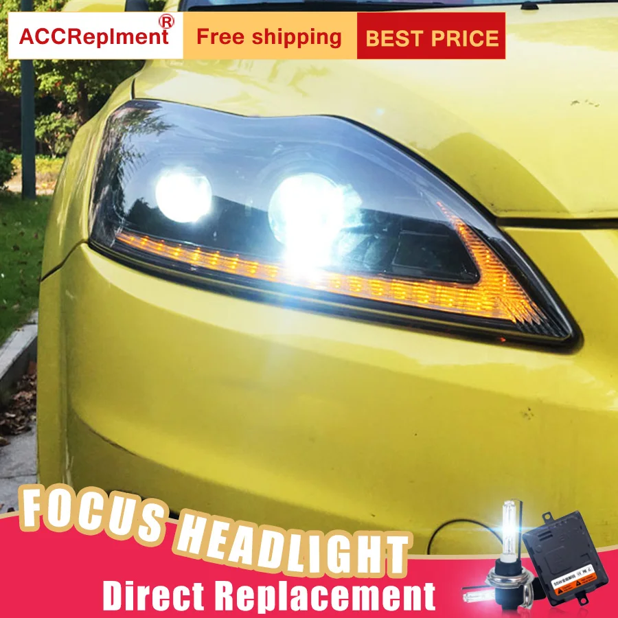2 шт. светодиодный ные фары для Ford Focus 2009-2013 Автомобильные ангельские глазки