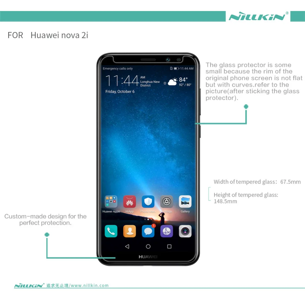Для huawei mate 10 Lite Nova 2i Honor 9i Защитная пленка Nillkin Amazing H + Pro 2.5D Закаленное стекло для |