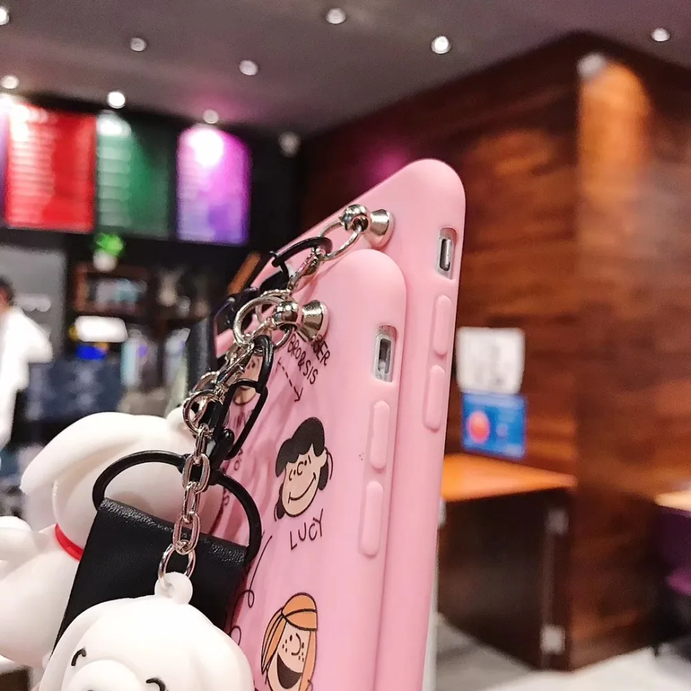 iToncs Cute Dog Cartoon Snoopys Stand+Lanyard+Doll Phone Cases for Vivo Y93 Y97 X9 X9s X20 Plus X21 X23 X27 V11 Cover Dropshipin |