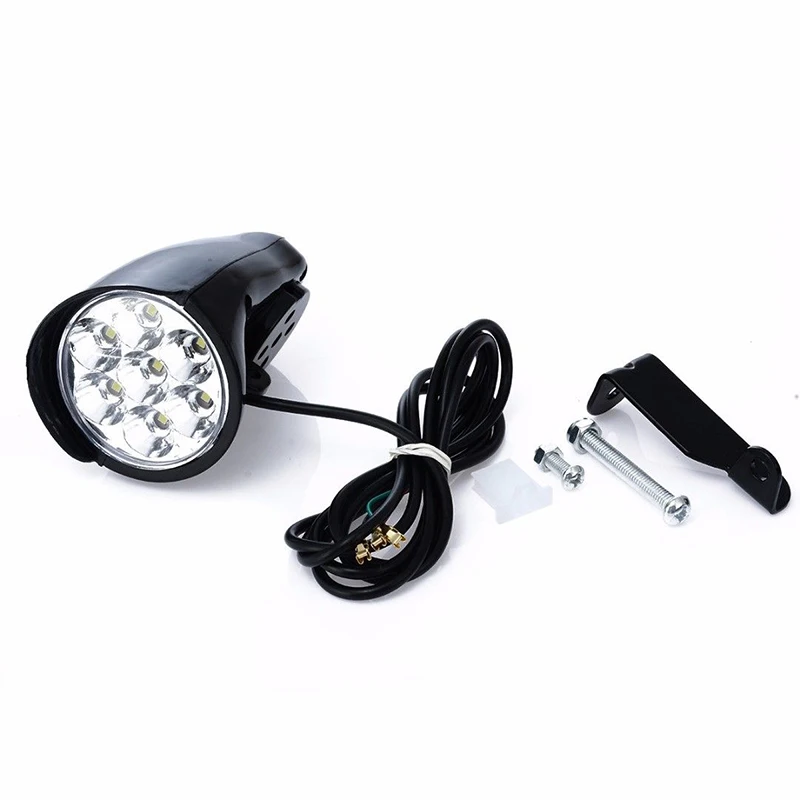 7LED 18 Вт велосипедный светильник электрическая фара для скутера головной светильник ing 100lm с рогом# D