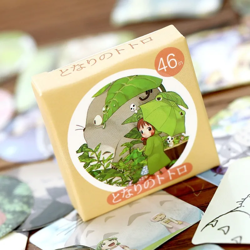 45 шт./кор. милые наклейки на клейкую бумагу с Тоторо для коллекции конфетная