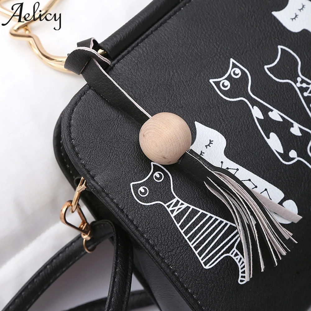 Aelicy 2019 модная женская сумка через плечо с рисунком кошки кролика животного