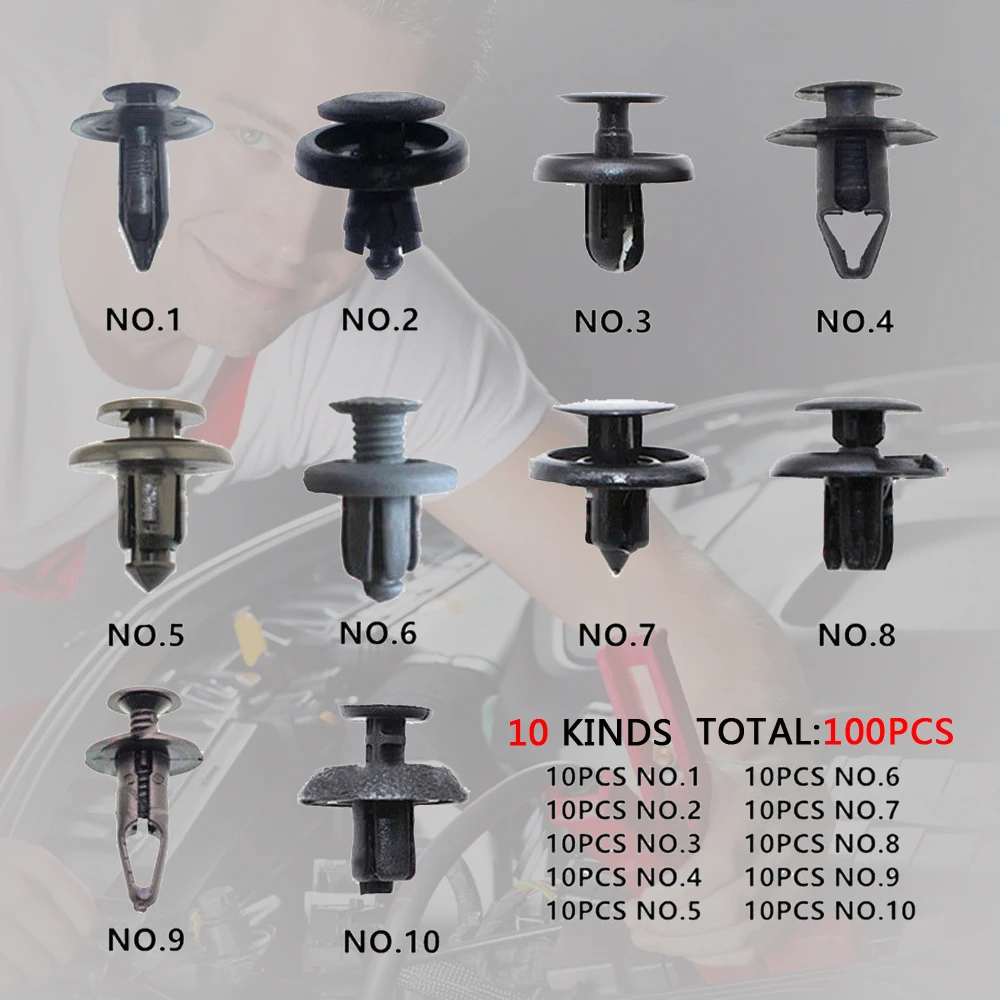 SITAILE 100 шт. автомобильные клипсы аксессуары крепежный зажим пластиковые заклепки