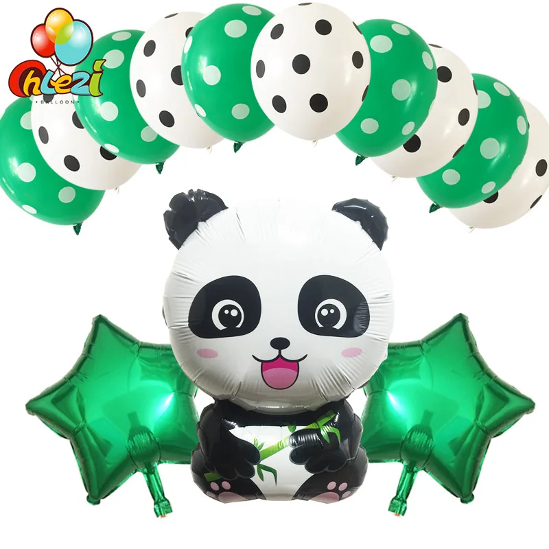 13 шт. с мультипликационным принтом панда воздушный шарик из фольги в форме