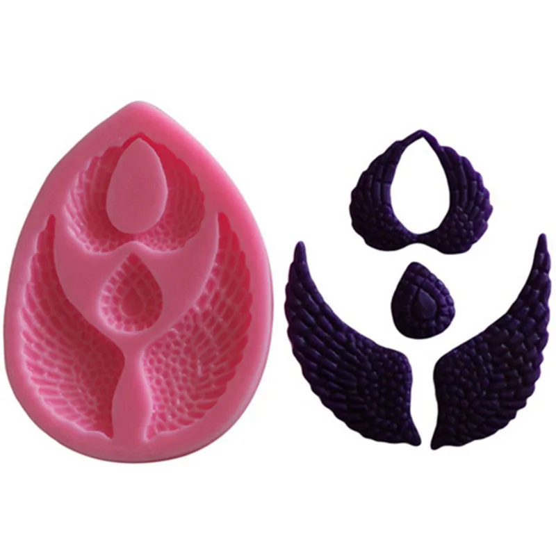 Новые 2017 крылья Силиконовые формы торта помадка плесень Мыло кекс Кухня Интимные
